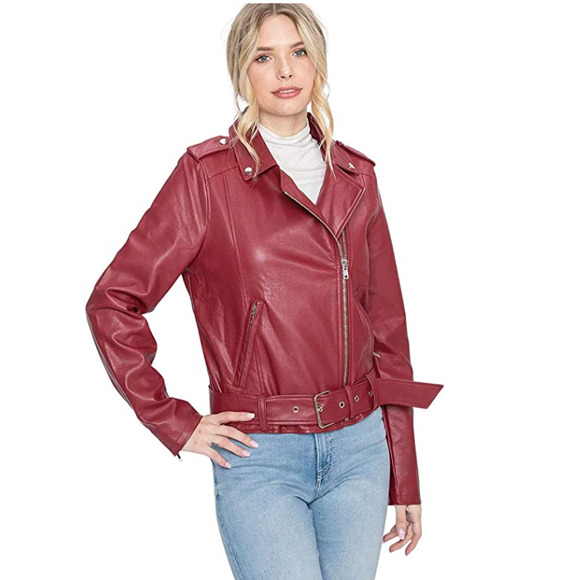 NWT! Women's Luxury Moto Leather Jacket - Picture 3 of 7